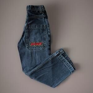 Vintage Zonz Jeans 24 Black Baggy Y2K Streetwear Los Angeles Skater Punk